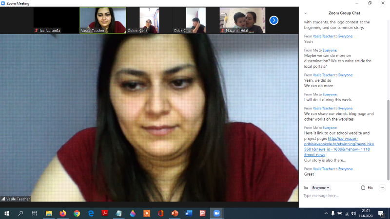 eTwinning project Little Defenders of the Earth online meeting